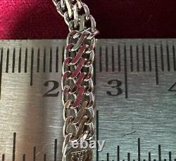 Italian 9ct 375 White Gold 7.5 (19cm) Bracelet 3.26g. Strong Clasp