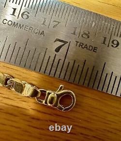 Italian OE 9ct 375 9k Solid Yellow Gold 7 (18cm) Bracelet -Width 4mm 7.08g