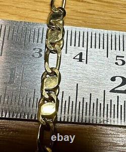 Italian OE 9ct 375 9k Solid Yellow Gold 7 (18cm) Bracelet -Width 4mm 7.08g