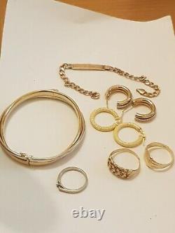 Joblot 9ct Gold 25.8g & Palladium Ring 2.1g Some Good & Some Scrap