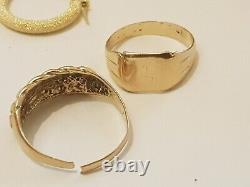 Joblot 9ct Gold 25.8g & Palladium Ring 2.1g Some Good & Some Scrap