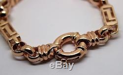 Kaedesigns Heavy New 9ct Rose Gold Solid Belcher & Greek Key Bracelet