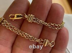 L@@k Beautiful Chunky Heavy Solid 9ct Gold Bracelet Victorian Albertina Style