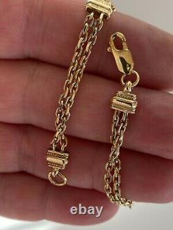 L@@k Beautiful Chunky Heavy Solid 9ct Gold Bracelet Victorian Albertina Style