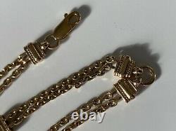 L@@k Beautiful Chunky Heavy Solid 9ct Gold Bracelet Victorian Albertina Style