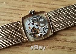 Ladies. 375 9ct Gold Rolex Precision Wrist Watch + 9ct Gold Bracelet 32g Boxed