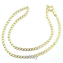 Ladies 9ct Gold Anklet Curb Ankle Chain Bracelet Hallmarked NEW 10 Inches 1.3g