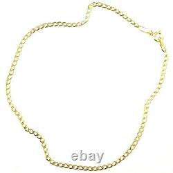 Ladies 9ct Gold Anklet Curb Ankle Chain Bracelet Hallmarked NEW 10 Inches 1.3g