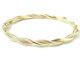 Ladies 9ct Gold Bangle Twist Design Hinged Safety Catch Yellow Gold 5.2g 6.5inch