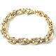 Ladies 9ct Gold Bracelet 7.5 Inch Fancy Link 7.2mm Wide Fancy 8.1g