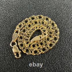 Ladies 9ct Gold Bracelet Double Round Link 3.20g 7.25 Inches