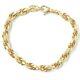 Ladies 9ct Gold Bracelet Fancy Prince Of Wales Yellow 5.5mm Wide 6g 7.5 Inches