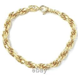 Ladies 9ct Gold Bracelet Fancy Prince Of Wales Yellow 5.5mm Wide 6g 7.5 Inches