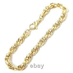 Ladies 9ct Gold Bracelet Fancy Prince Of Wales Yellow 5.5mm Wide 6g 7.5 Inches
