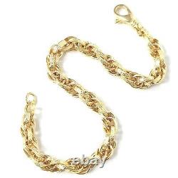 Ladies 9ct Gold Bracelet Fancy Prince Of Wales Yellow 5.5mm Wide 6g 7.5 Inches