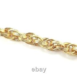 Ladies 9ct Gold Bracelet Fancy Prince Of Wales Yellow 5.5mm Wide 6g 7.5 Inches