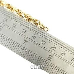 Ladies 9ct Gold Bracelet Fancy Prince Of Wales Yellow 5.5mm Wide 6g 7.5 Inches