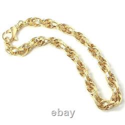 Ladies 9ct Gold Bracelet Fancy Prince Of Wales Yellow 5.5mm Wide 6g 7.5 Inches