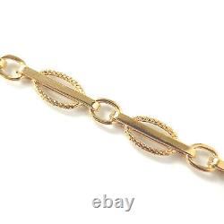 Ladies 9ct Gold Bracelet Yellow Fancy Link Hallmarked 4.4mm Wide 2.8g 7.5 Inches