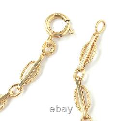 Ladies 9ct Gold Bracelet Yellow Fancy Link Hallmarked 4.4mm Wide 2.8g 7.5 Inches