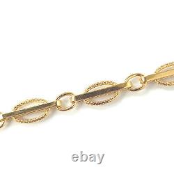 Ladies 9ct Gold Bracelet Yellow Fancy Link Hallmarked 4.4mm Wide 2.8g 7.5 Inches