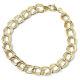 Ladies 9ct Gold Bracelet Yellow Gold Open Link 7.5mm Wide Fancy 3.3g 7.5 Inches