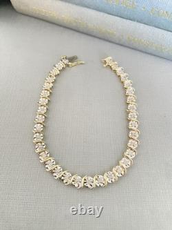 Ladies 9ct Gold & Diamond Tennis Bracelet, 6.6g, 7.5 Stamped 1.00ct DIA & Box