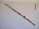 Ladies 9ct Gold Garnet Link Chain Bracelet 3.4g 18cm 7 Marked 375