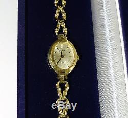 Ladies 9ct Gold Geneve Bracelet Watch, 7 7 1/2