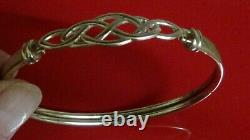 Ladies 9ct Gold Hallmarked Bangle Bracelet S/M Celtic Design