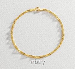 Ladies 9ct Gold Twist Curb Bracelet