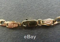 Ladies 9ct Solid Gold Curb ID Bracelet 3 grams 7 1/2