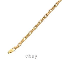 Ladies 9ct Yellow Gold Belcher Bracelet 7.5