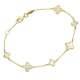 Ladies 9ct Yellow Gold Mother Of Pearl Bracelet 7.5