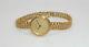 Ladies 9ct Gold 6 1/2 Inch Zenith Bracelet Watch With Quartz Movement