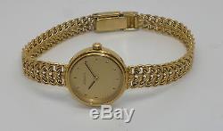 Ladies 9ct gold 6 1/2 inch Zenith bracelet watch with quartz movement