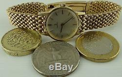 Ladies 9ct solid gold Omega wrist watch on 9ct Omega bracelet In Working Order