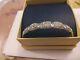 Ladies 9ct White Gold Hinged Bangle/ Bracelet With Tiny Chip Diamonds Pre Owned