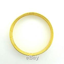 Ladies Bangle 9ct (375, 9K) Yellow Gold Solid Thick Raised Round Bangle