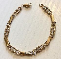 Ladies Beautiful Very Fancy Link Hallmarked Vintage 9CT Gold Bracelet 9 Carat