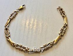 Ladies Beautiful Very Fancy Link Hallmarked Vintage 9CT Gold Bracelet 9 Carat