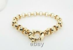 Ladies Belcher Bracelet 9ct Yellow Gold Links Euro Clasp Preloved RRP $1900