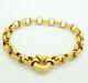 Ladies Bracelet 9ct (375, 9k) Yellow Gold Belcher Chain Bracelet