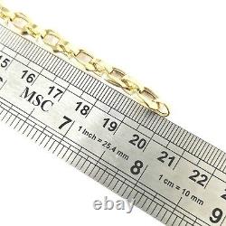Ladies Gold Bracelet 8 Inch 9ct Yellow Gold Fancy Link 6.9mm Wide 4.8g