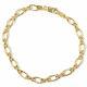 Ladies Gold Bracelet 9ct Yellow Gold Fancy Link 5mm Wide Fancy 3.4g 8 Inches