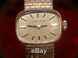 Ladies Longines 9ct Gold Watch & 9ct Gold Bracelet