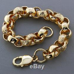 Ladies NEW Large 9ct Gold Heavy Belcher Bracelet 31.3G 8.5 RRP £1260 C169