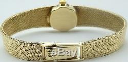 Ladies Omega De Ville 9ct gold integral bracelet wrist watch. In Working Order