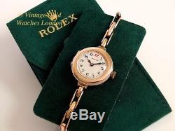 Ladies Rolex Cocktail Watch, 1914, 9ct Rose Gold, With Bracelet