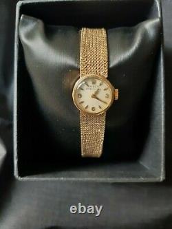 Ladies Rolex Precision 1960's 9ct Gold Hand Wound Bracelet cocktail watch